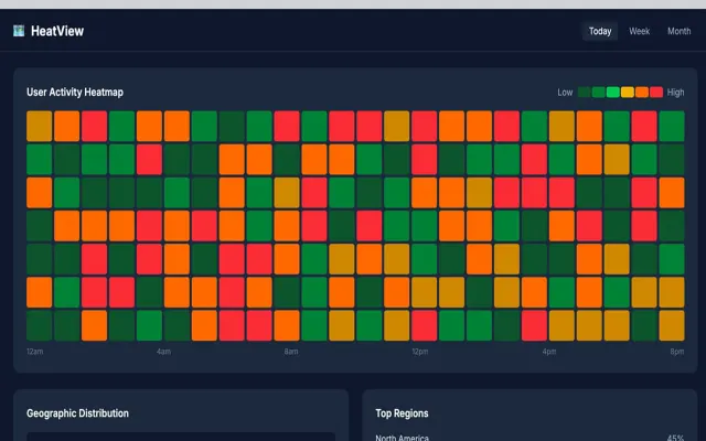 Heatmap Dashboard UI style example