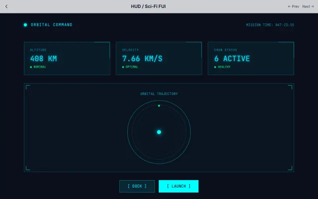 HUD / Sci-Fi FUI UI style example