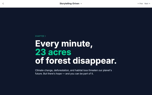 Storytelling-Driven UI style example